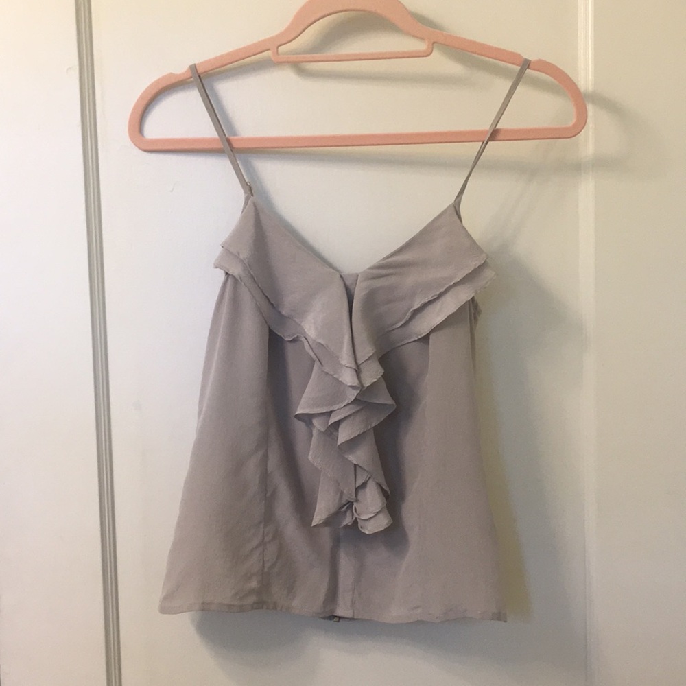 Silence + Noise Silk Blouse Tank Top